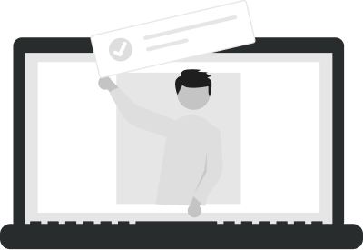 Quick sign-up on a laptop