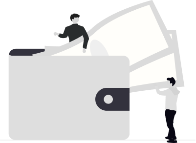 Wallet illustration for commissions